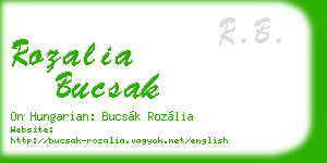 rozalia bucsak business card